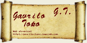 Gavrilo Topo vizit kartica